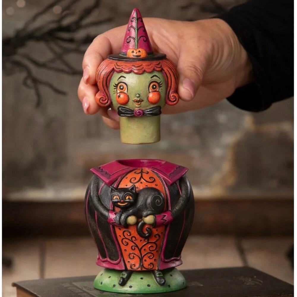 Bethany Lowe Johanna Parker Hagatha And Jack Spooks Jar Halloween Decor NEW - Picture 4 of 11